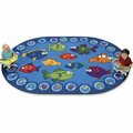 Carpets For Kids Fishing for Literacy Rug, Oval, 8ft x12ft CPT6807